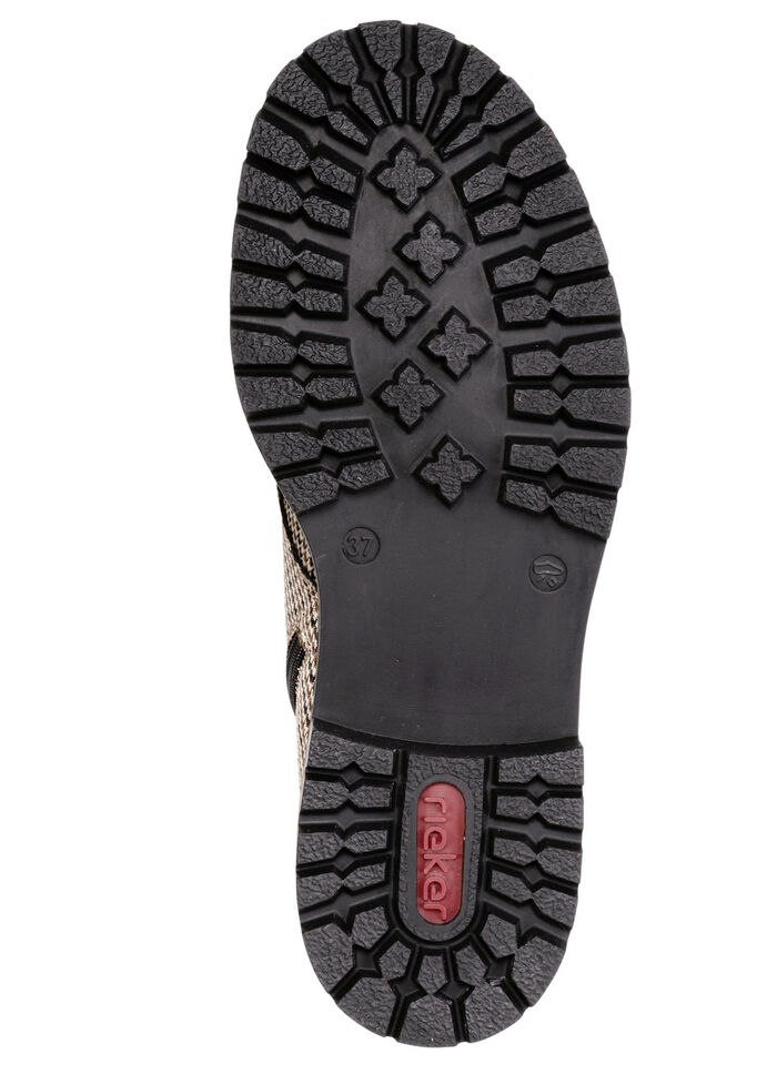 Rieker, trendige Damen-Stiefeletten, Winterschuhe, mit Reißverschluss BEIGE-SCHWARZ