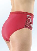 Viererpack Slips mit elastischen Flockprint-T&uuml;lleins&auml;tzen 