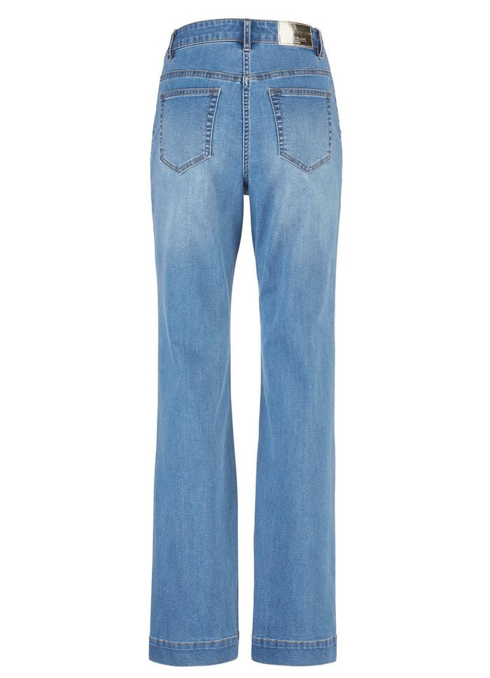 Jeans mit trendigen Zierkn&ouml;pfen 