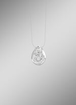 Durchbrochener Anh&auml;nger mit 17 Diamanten 