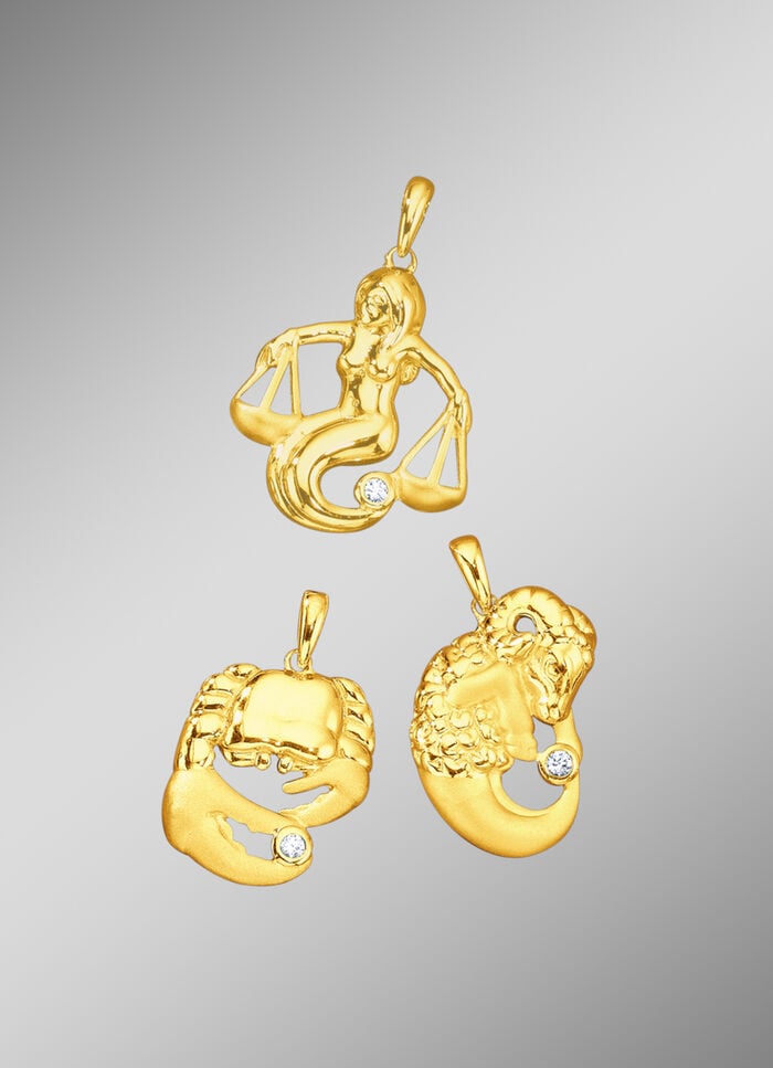 Sternzeichen-Anhänger matt/hochglänzend 