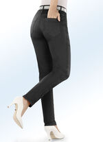 Edel-Jeans mit Zierband und Strasssteinen SCHWARZ