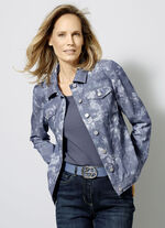 Jeansjacke mit Knopfleiste 