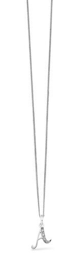 Buchstaben-Anhänger aus Weißgold mit Diamanten 