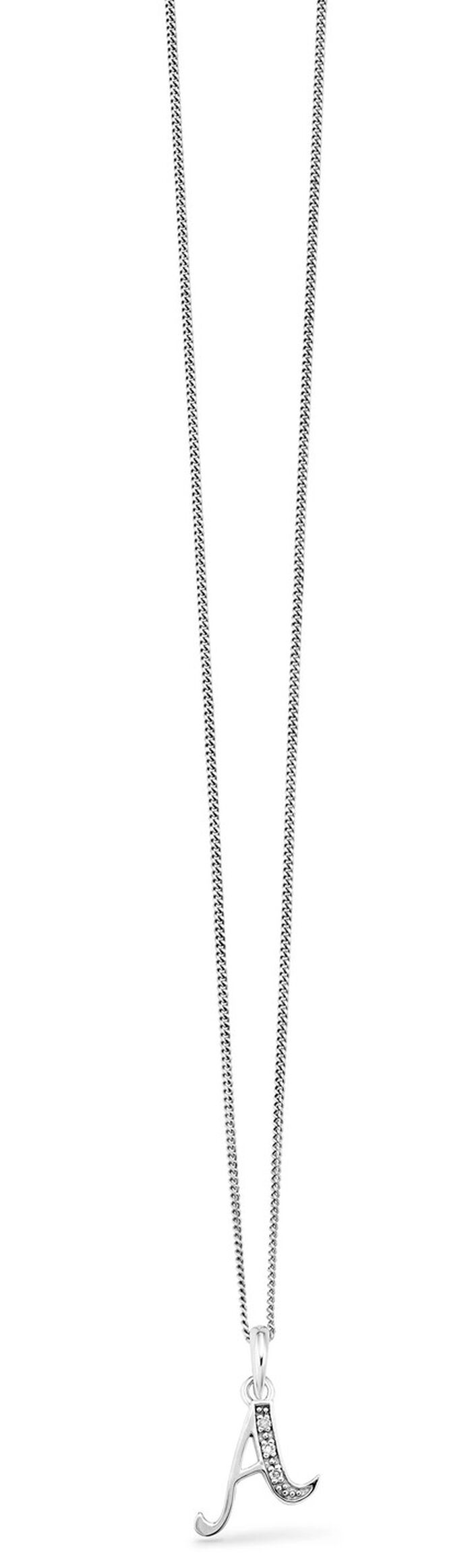 Buchstaben-Anhänger aus Weißgold mit Diamanten 