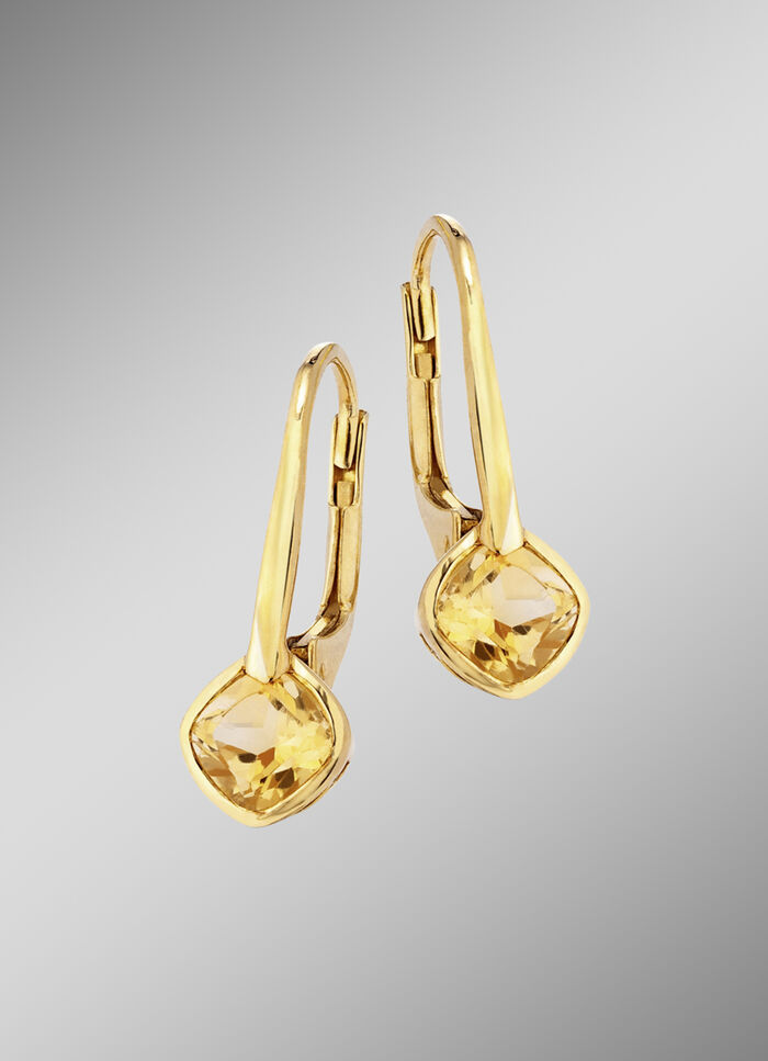Ohrringe mit echt Citrin 