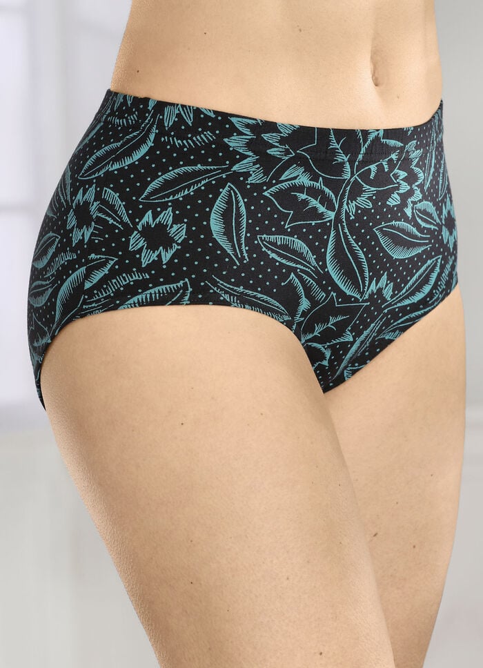 Viererpack Slips mit hübschem Druckdessin 