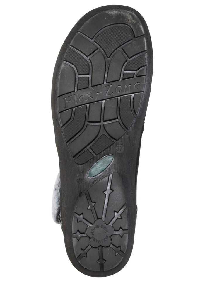 ELENA EDEN, gefütterte Damen-Boots, Winterschuhe, Weite G, mit herausnehmbarem Fußbett SCHWARZ