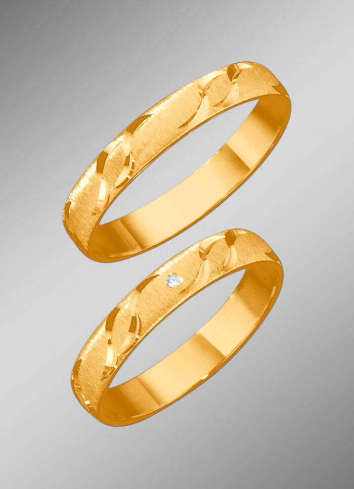 Trauring mit Wellen-Design 