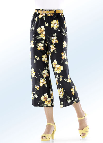 Culotte mit schöner Floral-Dessinierung 