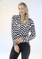 Faszinierendes Poloshirt in Wickel-Optik 