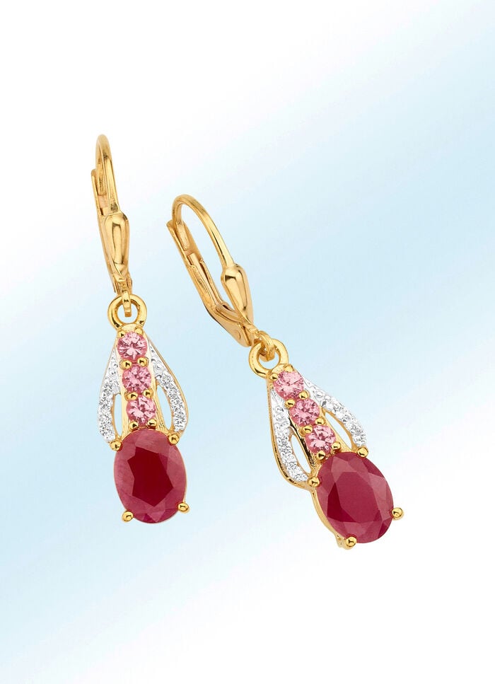 Ohrringe mit Edelsteinen und Brillanten 