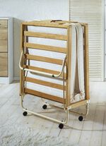 Gästebett mit Lattenrost und Kaltschaummatratze NATUR