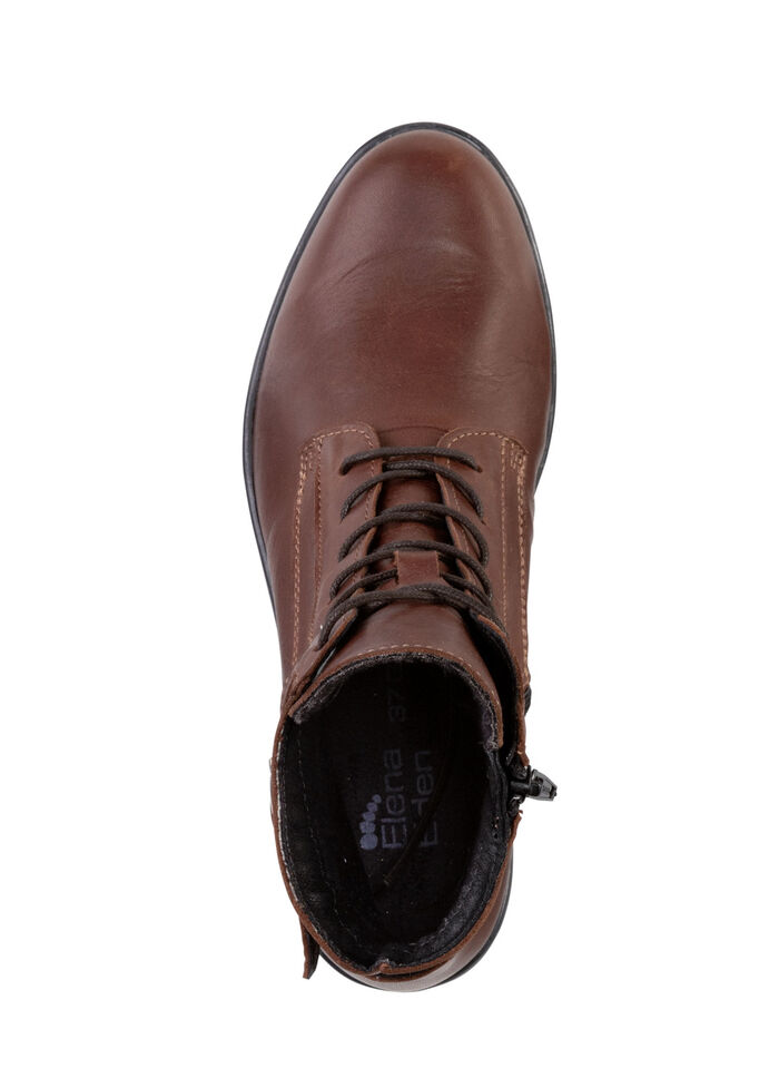 ELENA EDEN Schn&uuml;r-Stiefelette mit Zierschnalle MARONE
