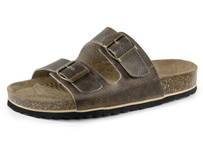 GINO GALANTE, klassische Herren-Pantoletten, Weite H, aus Leder 