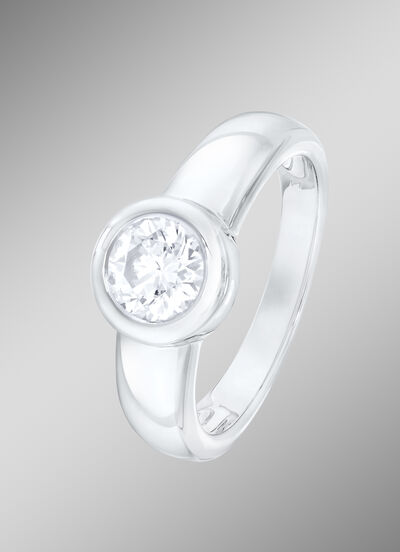 Solitär-Damenring mit Brillant 