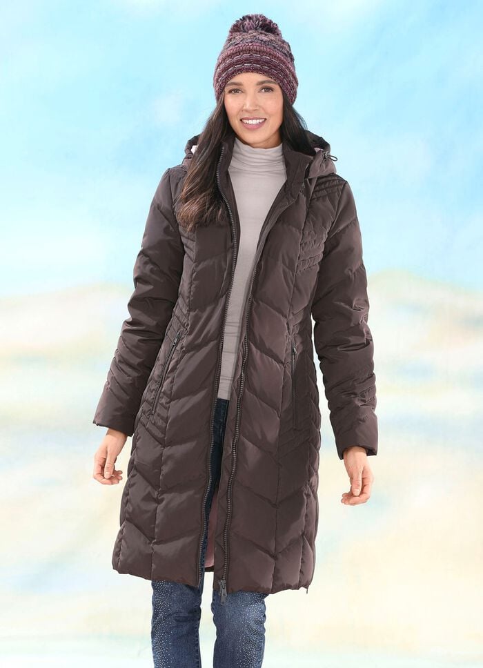 Mantel mit abnehmbarer Kapuze 