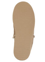 ELENA EDEN, warme Damen-Hausschuhe, Weite G, mit Lammfell TABAKBRAUN