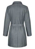 Lederkurzmantel mit Umlegekragen 