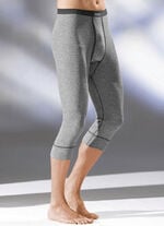 Dreierpack Unterhosen, wadenlang, aus Feinripp mit Eingriff, bunt 