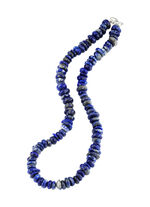 Lapislazuli Halskette mit Karabiner aus  925/- Sterling 