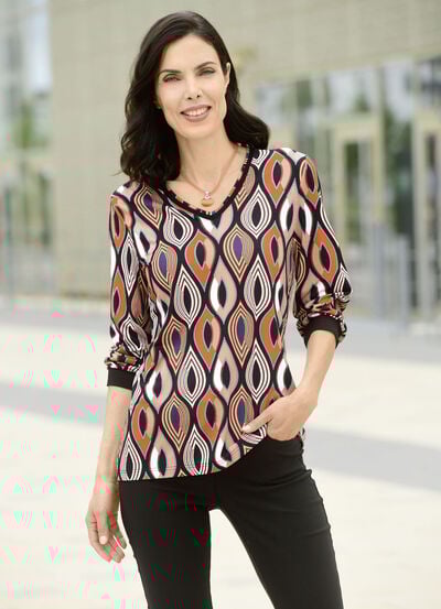 Shirt mit V-Ausschnitt 