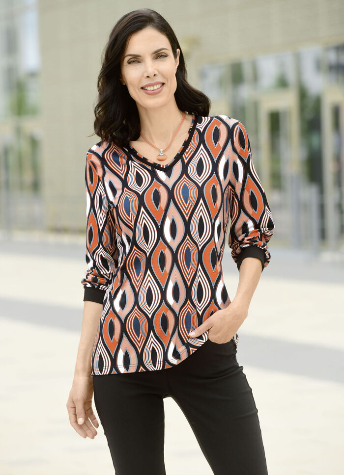 Shirt mit V-Ausschnitt 