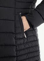 Longjacke mit Riegel an der abnehmbaren Kapuze 