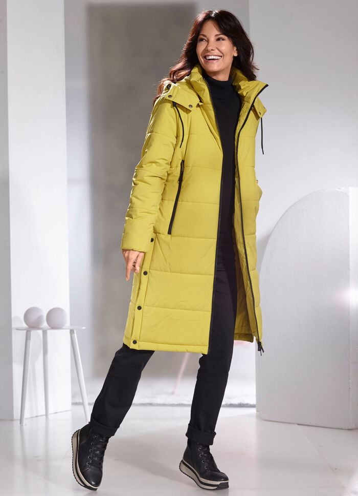 Mantel mit abnehmbarer Kapuze LIMETTE