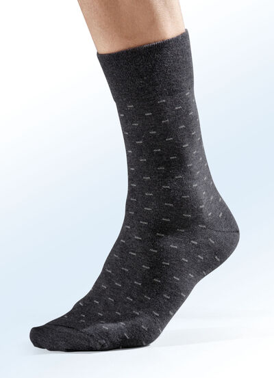 Fünferpack Socken mit handgekettelter Spitze und druckfreiem Bund 