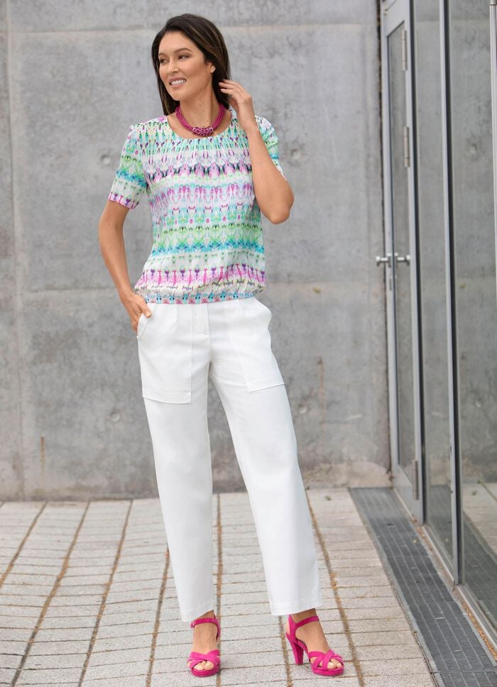 Tunika mit farbbrillantem Druck 