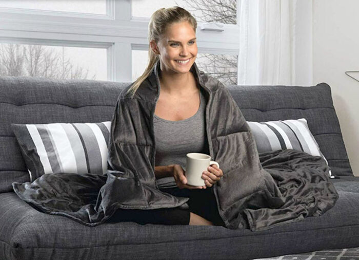 Gewichtsdecke mit Glasperlen-F&uuml;llung 