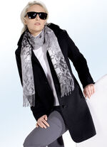 Longjacke mit Kunstpelz-Innenbeleg im Kragen 