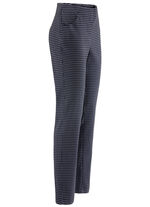 Hose mit trendiger Hahnentritt-Dessinerung BLAU-SCHWARZ