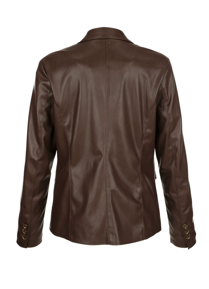 Blazer aus Nappaleder-Imitat 
