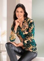 Poloshirt mit Zierkn&ouml;pfen am V-Ausschnitt 