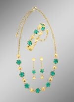 Schmuckset, 3-teilig, im Blumendesign 