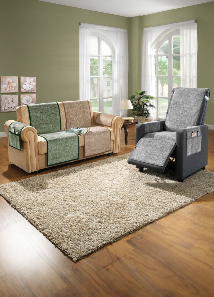 Sessel-,Couch- und Armlehnenschoner mit Anti-Rutsch-Beschichtung 