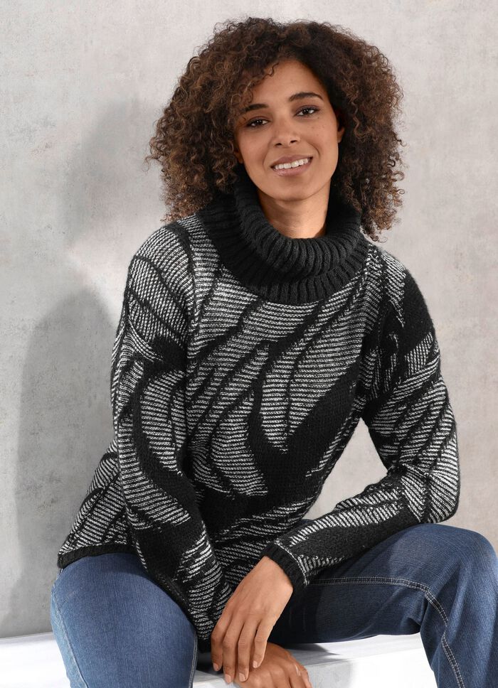 Pullover mit flauschigem Garn 