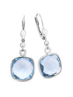 Schöne Ohrringe mit beh. Blautopas 