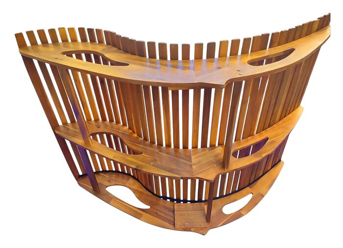 Doppel-Schaukelliege aus Akazienholz 