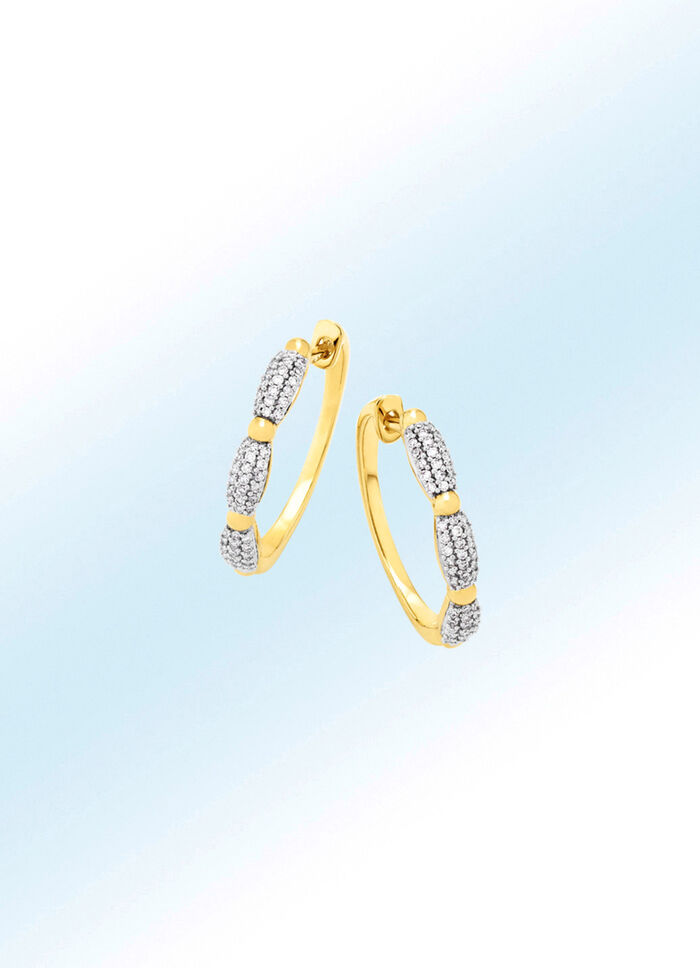 Creolen mit Diamanten 