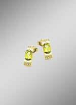Frische trifft Eleganz – Ohrstecker mit Peridot und Diamanten 