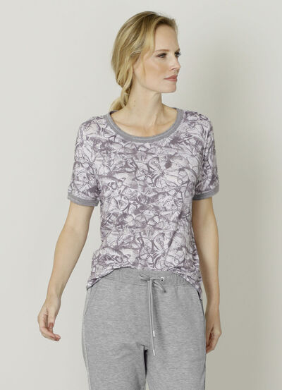 Shirt mit sportiven Rippbündchen 