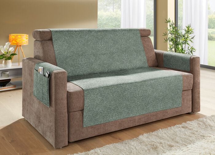 Wohnaccessoires mit gekettelten Abschl&uuml;ssen in Melange-Optik GR&Uuml;N