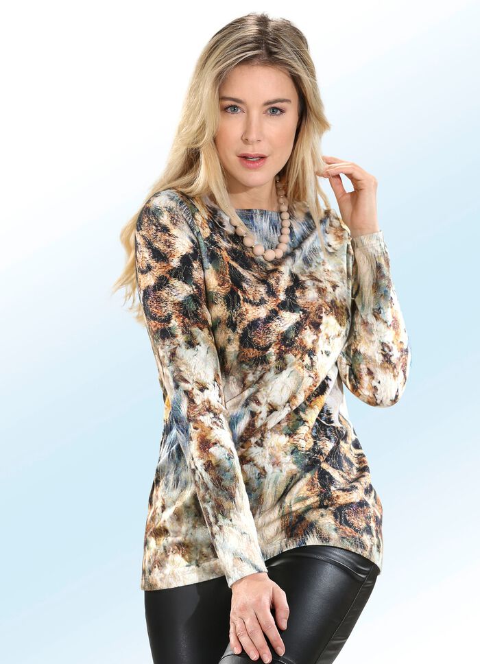 KLAUS MODELLE Pullover mit Glitzerakzenten 