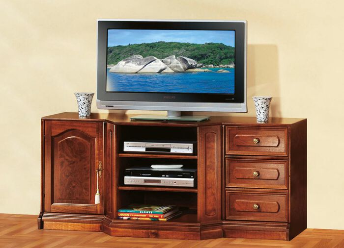 Teilmassives TV-Longboard mit Echtholzfurnier NUSSBAUM