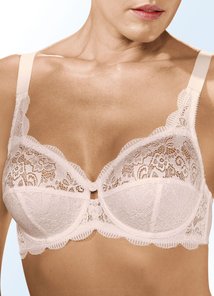 Susa Bügel-BH mit zauberhafter Elastikspitze PUDER