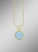 Elegante Raffinesse: Anhänger mit echtem, blauem Chalcedon 