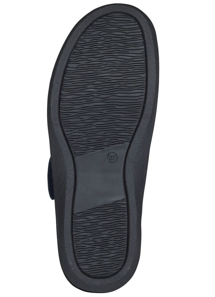 Bequeme Damen-Pantoletten, mit herausnehmbarem Fu&szlig;bett DUNKELBLAU